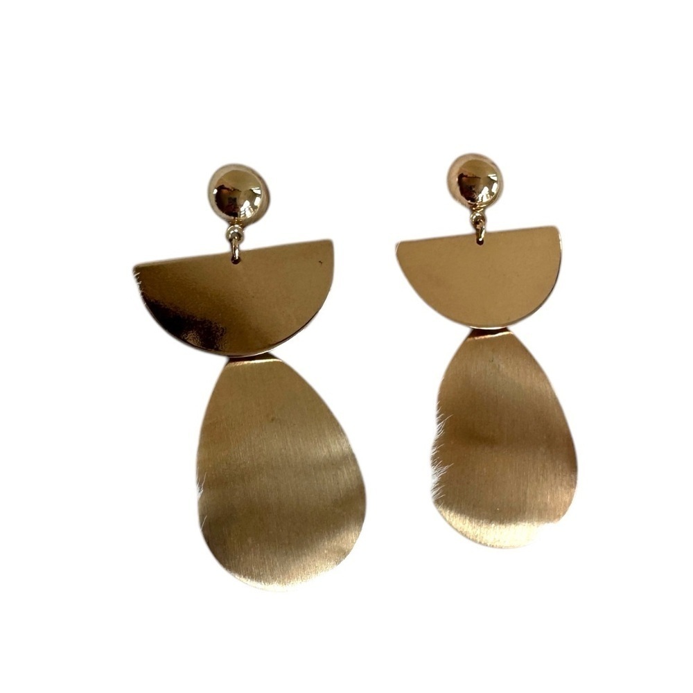 Gold Geometric Dangle Earrings